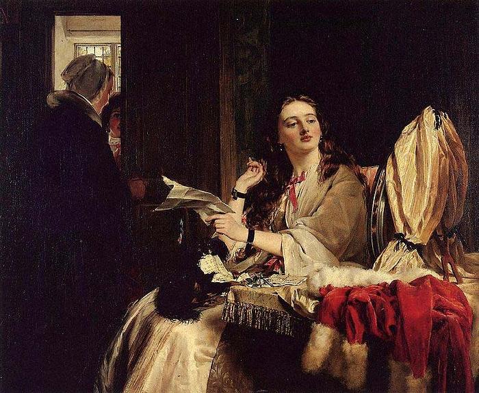 John callcott horsley,R.A. St. Valentine's Day oil painting picture